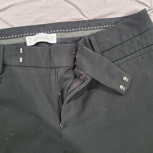 Gap Modern Bootcut Trousers Slacks Pants Black 6 Regular - Picture 6 of 8